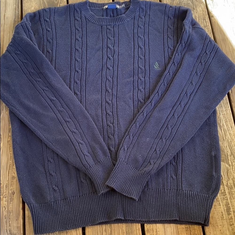 Vintage Nautica blue sweater for men size large - Picture 2 of 7